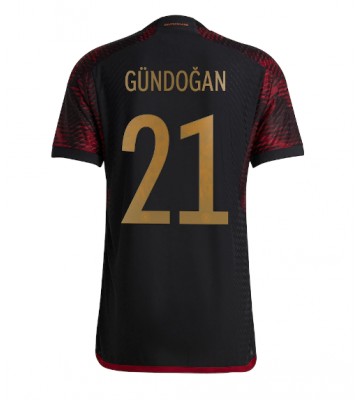 Germany Ilkay Gundogan #21 Replica Away Stadium Shirt World Cup 2022 Short Sleeve